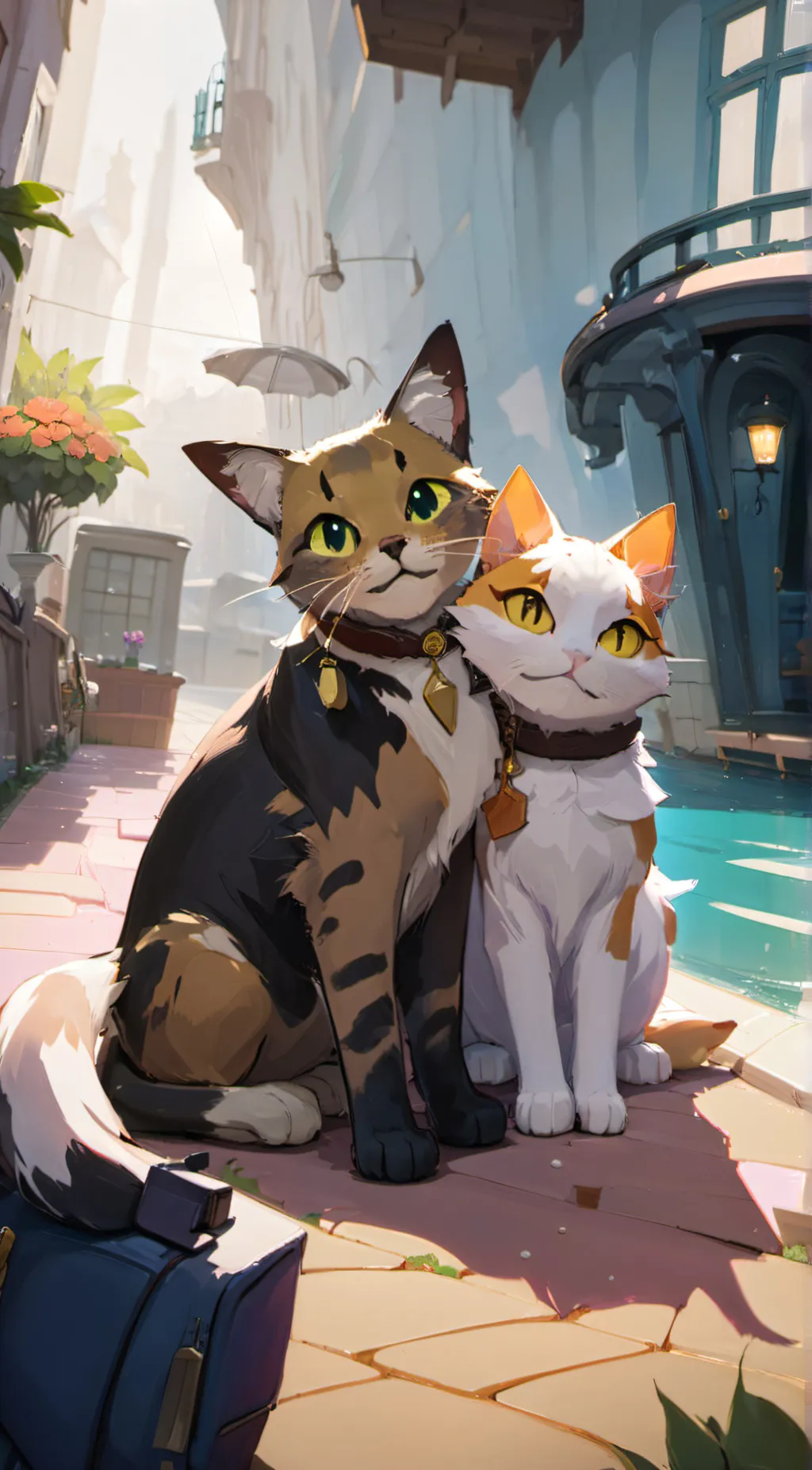 ai character: Catnap and Dogday background