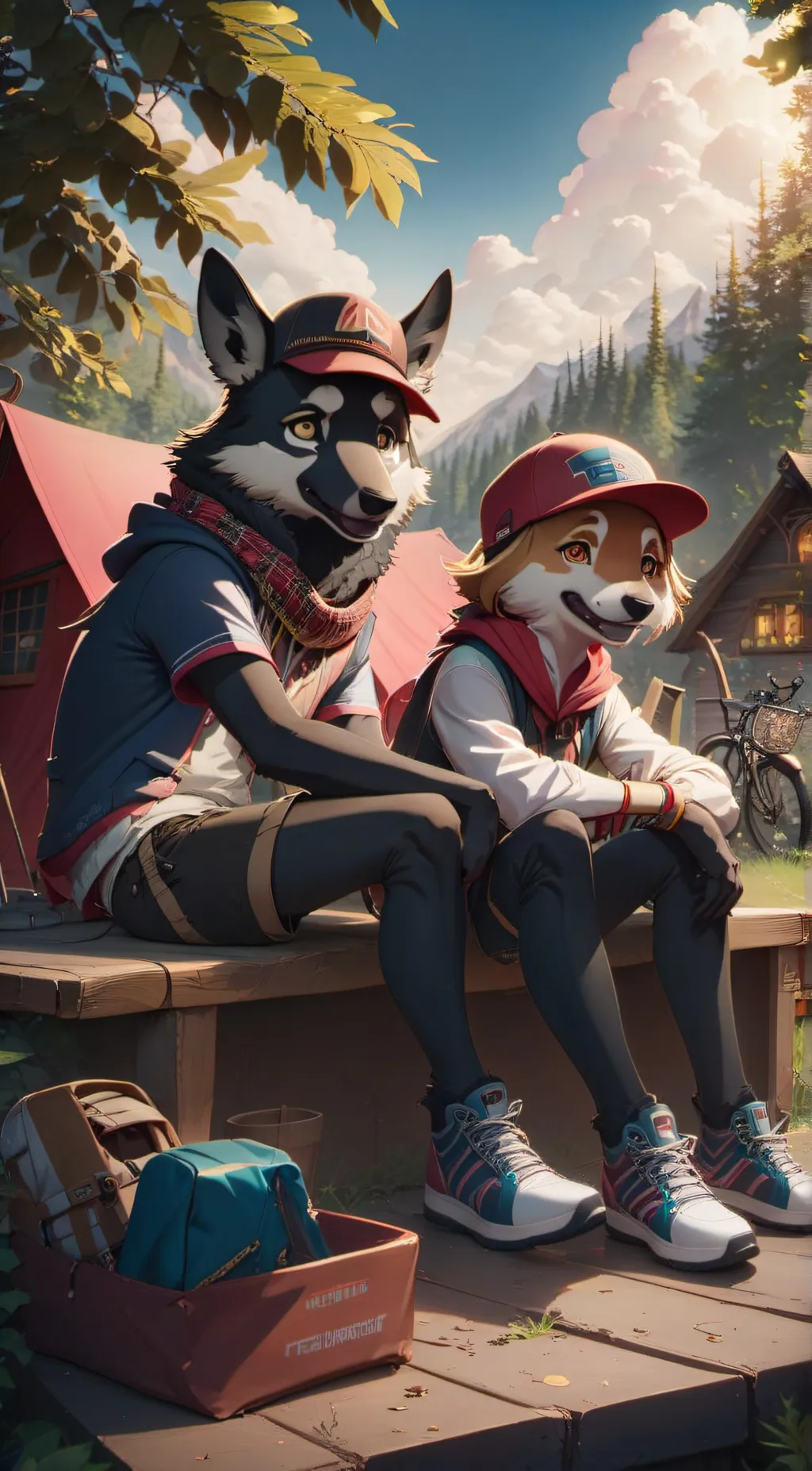 ai character: coal and peel background