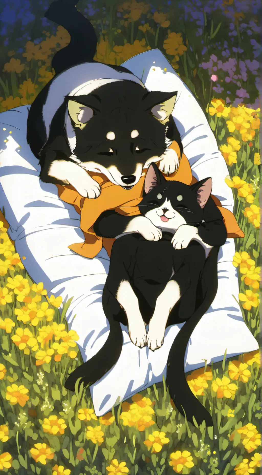 ai character: catnap and dogday background