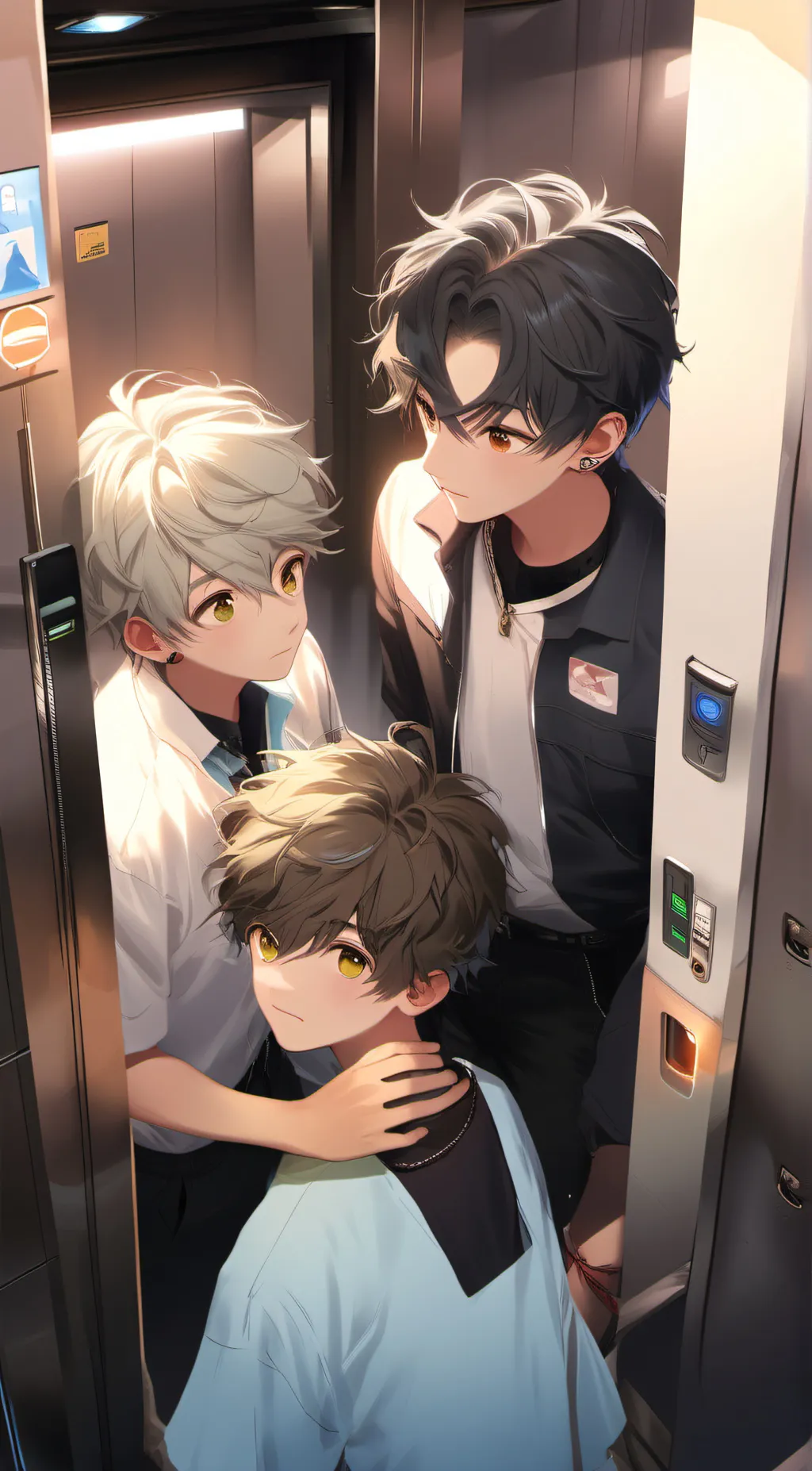 ai character: elevator lovers background