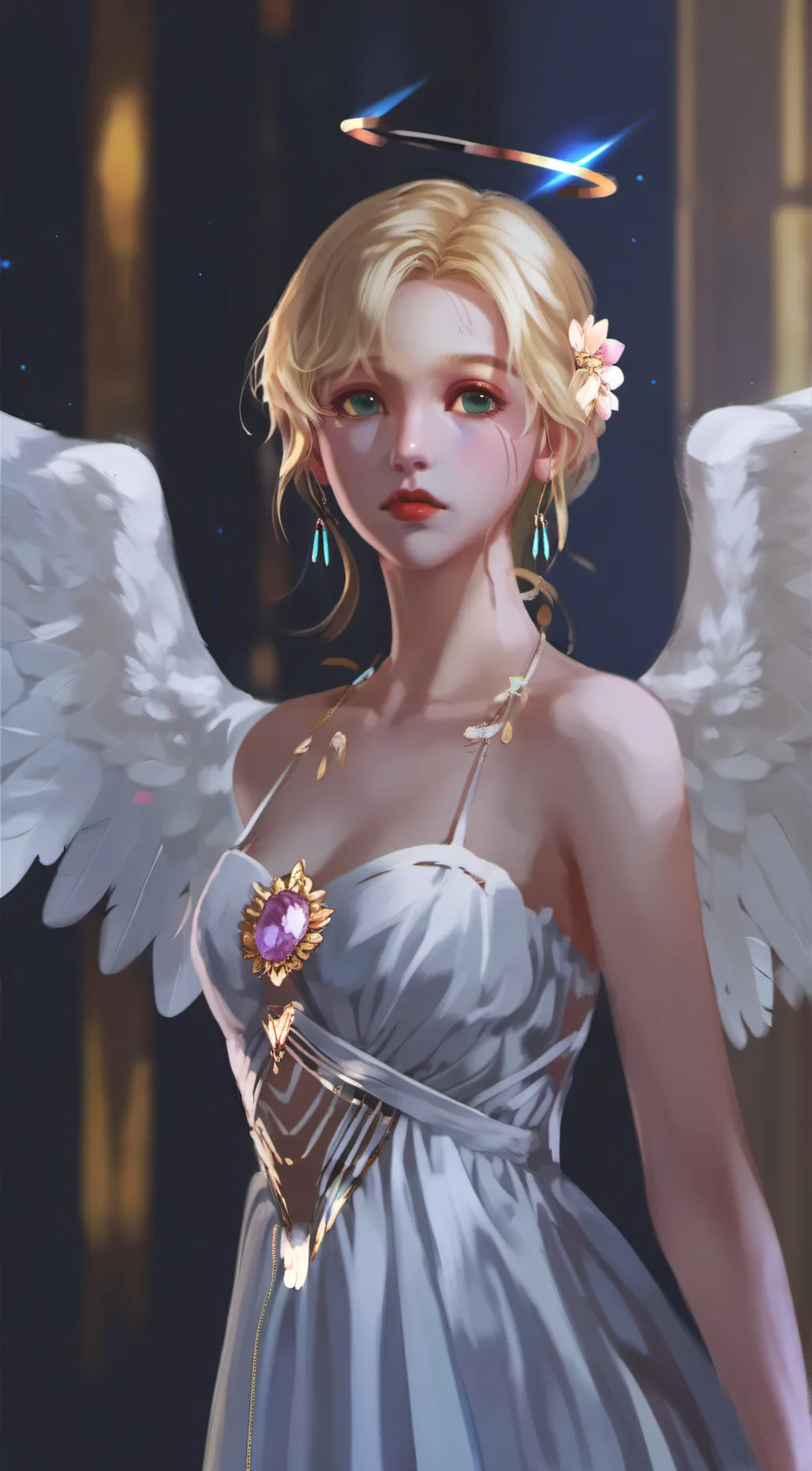 ai character: Angela  background