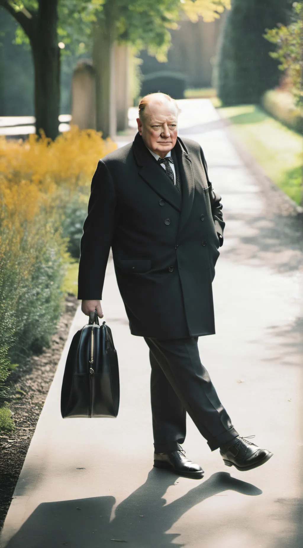 ai character: Winston Churchill background