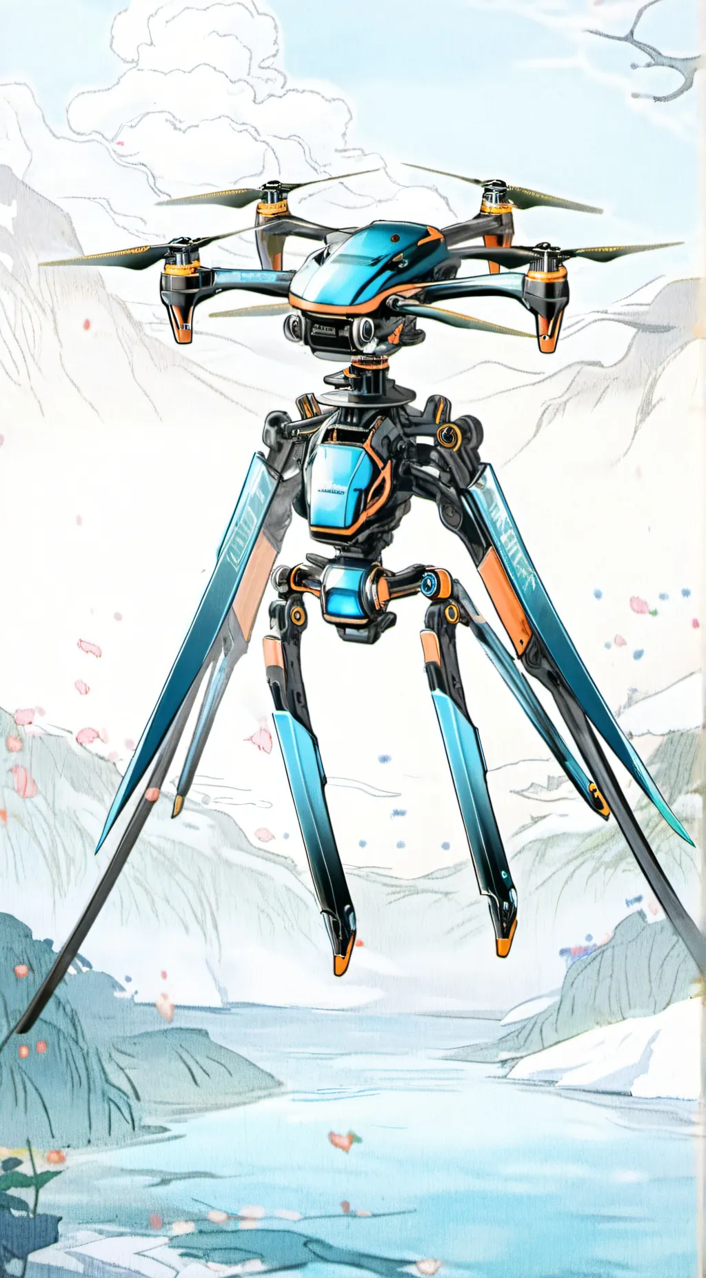 ai character: SUS MURDER DRONES background