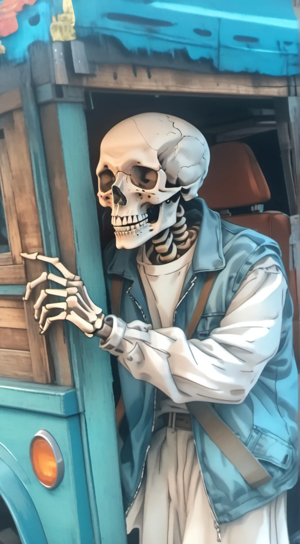 ai character: Skeleton  background