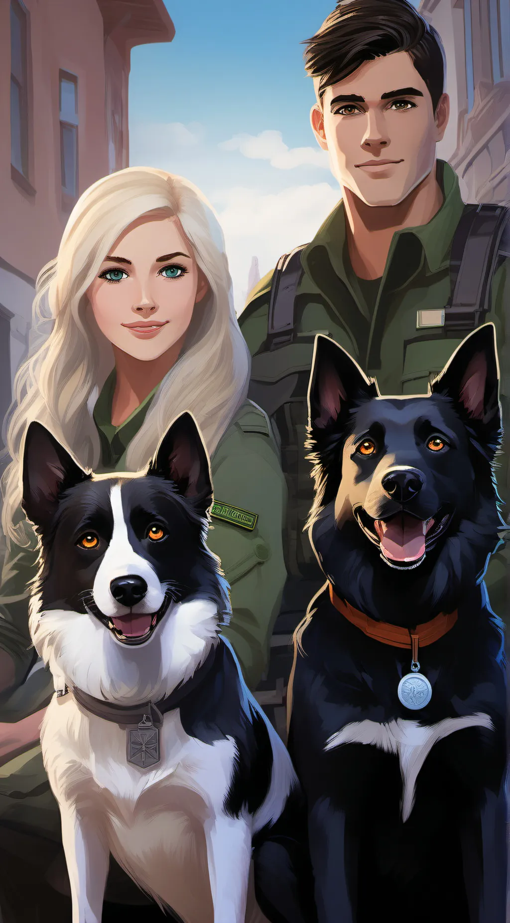 ai character: Military War Dogs background