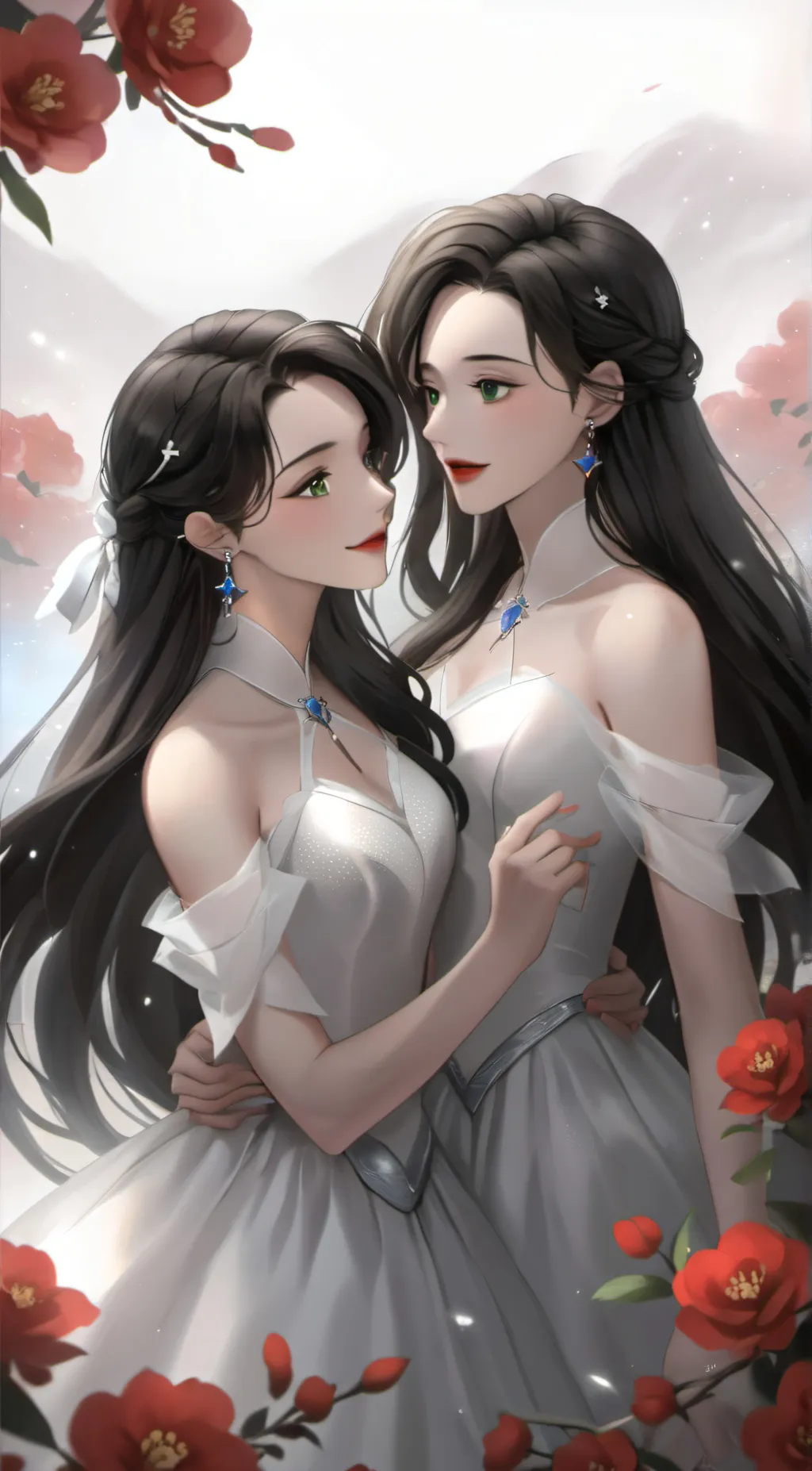 ai character: Ava and Kaitlyn  background