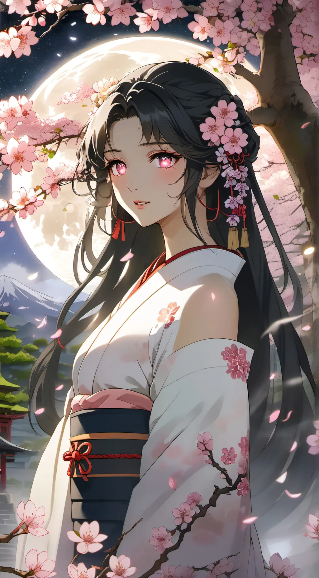 ai character: Sakura background