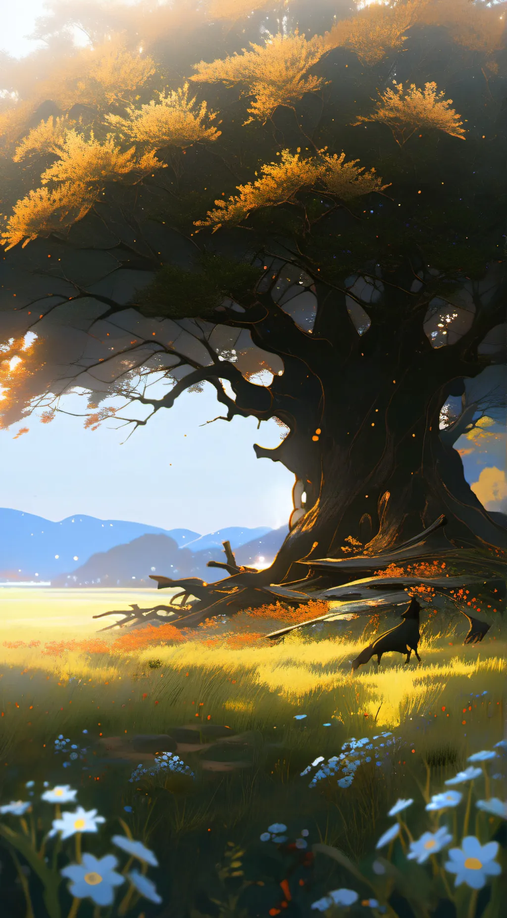 ai character: Grass background