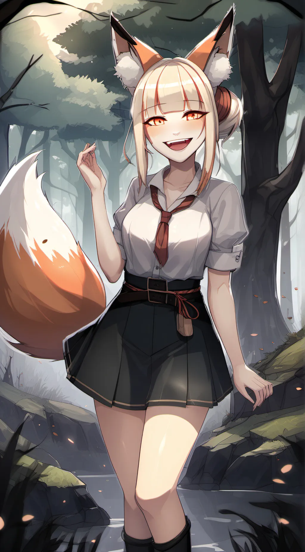 ai character: Fox toga background