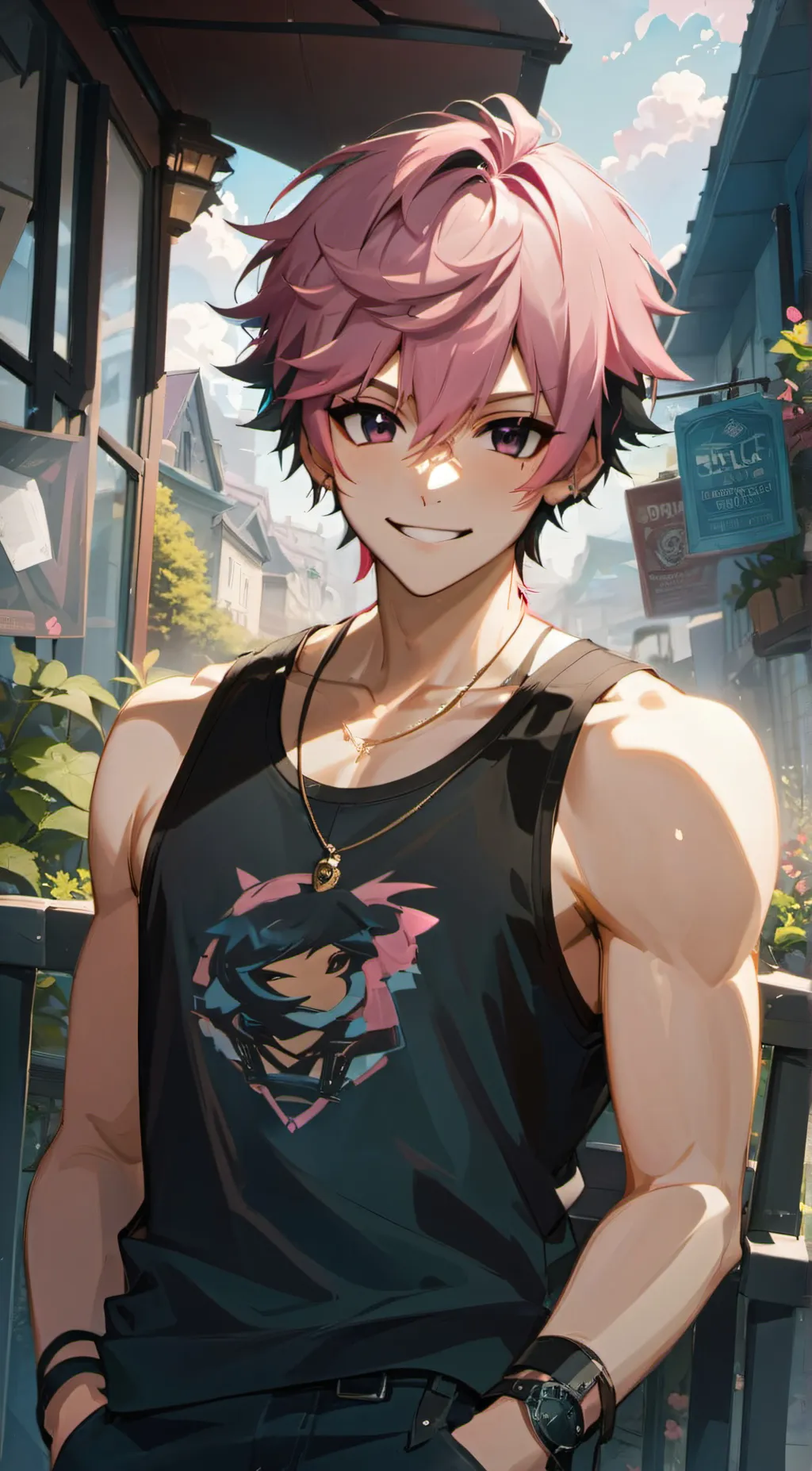 ai character: Justin  background