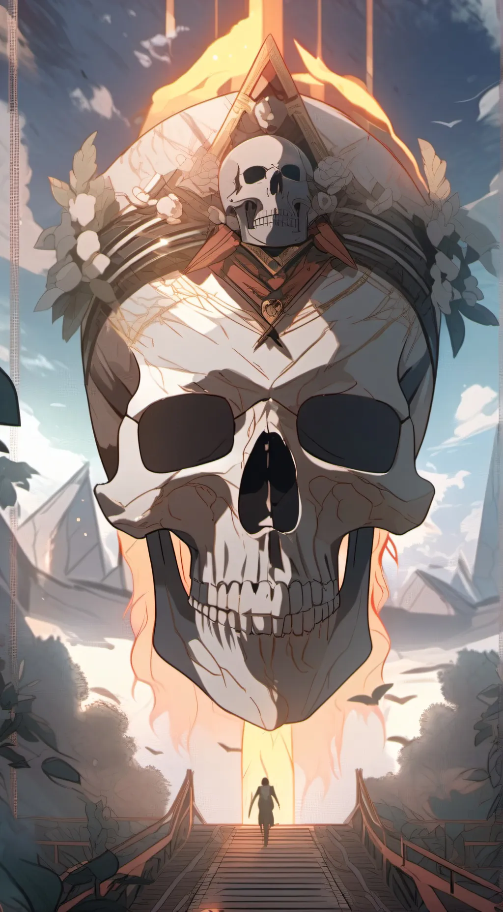 ai character: Skull 💀 background