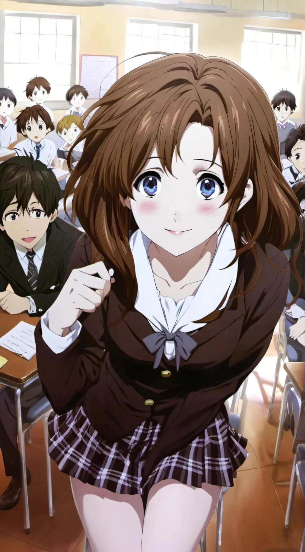 ai character: hot girl background