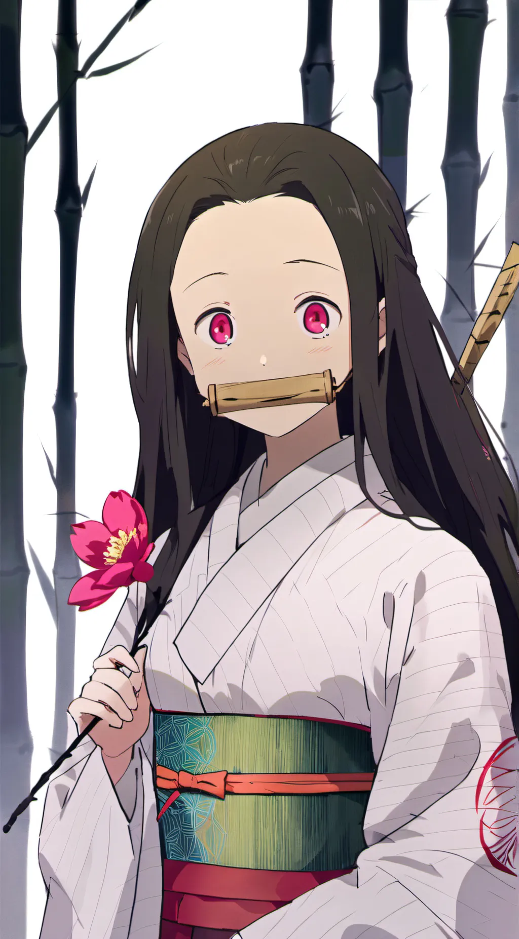 ai character: Nezuko chan🌸 background