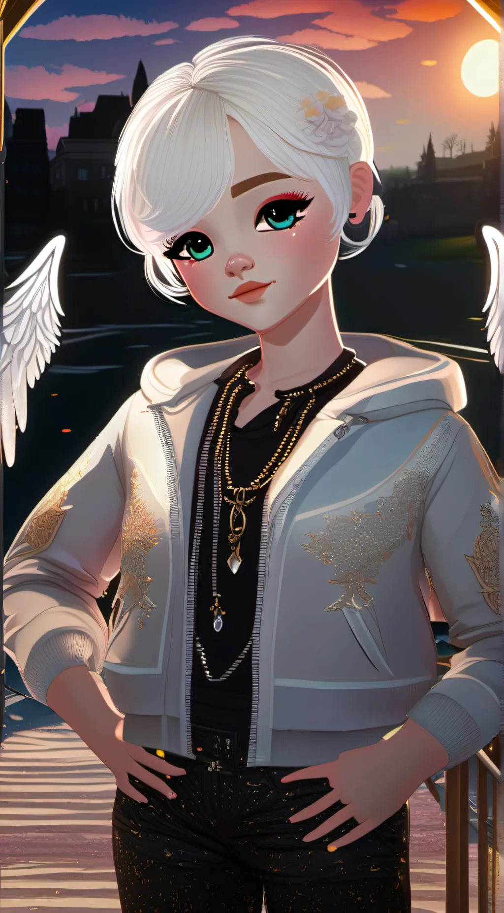 ai character: angel  background