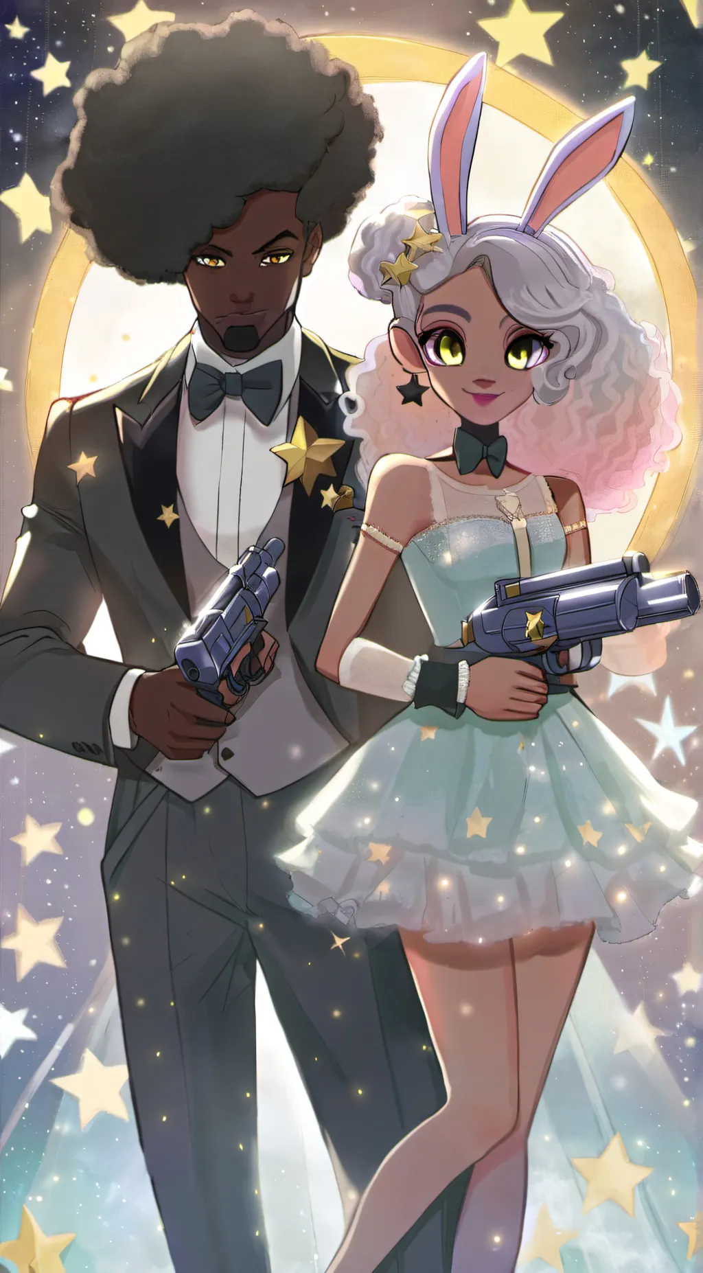 ai character: tea X fever background