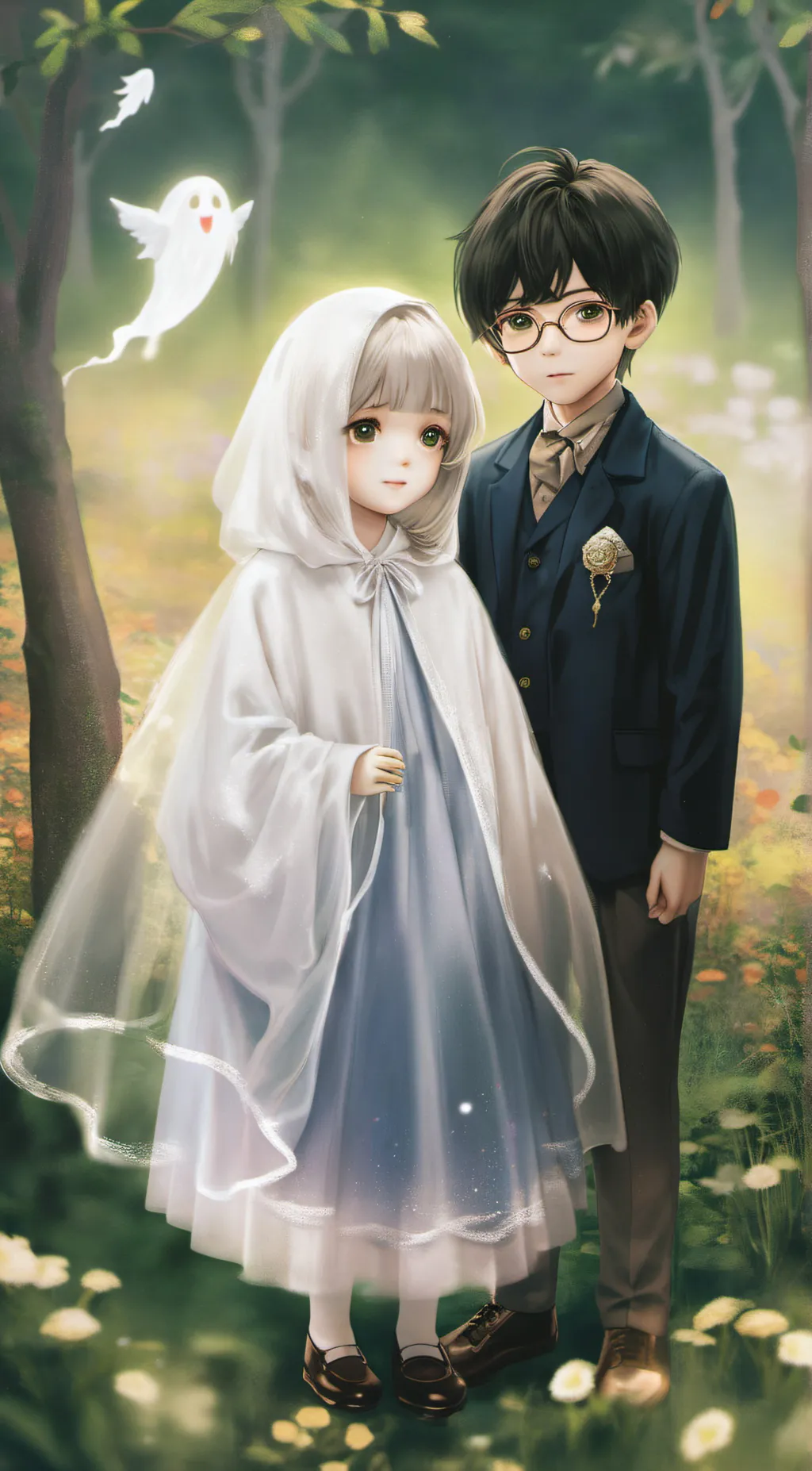 ai character: ghost twins fnf background