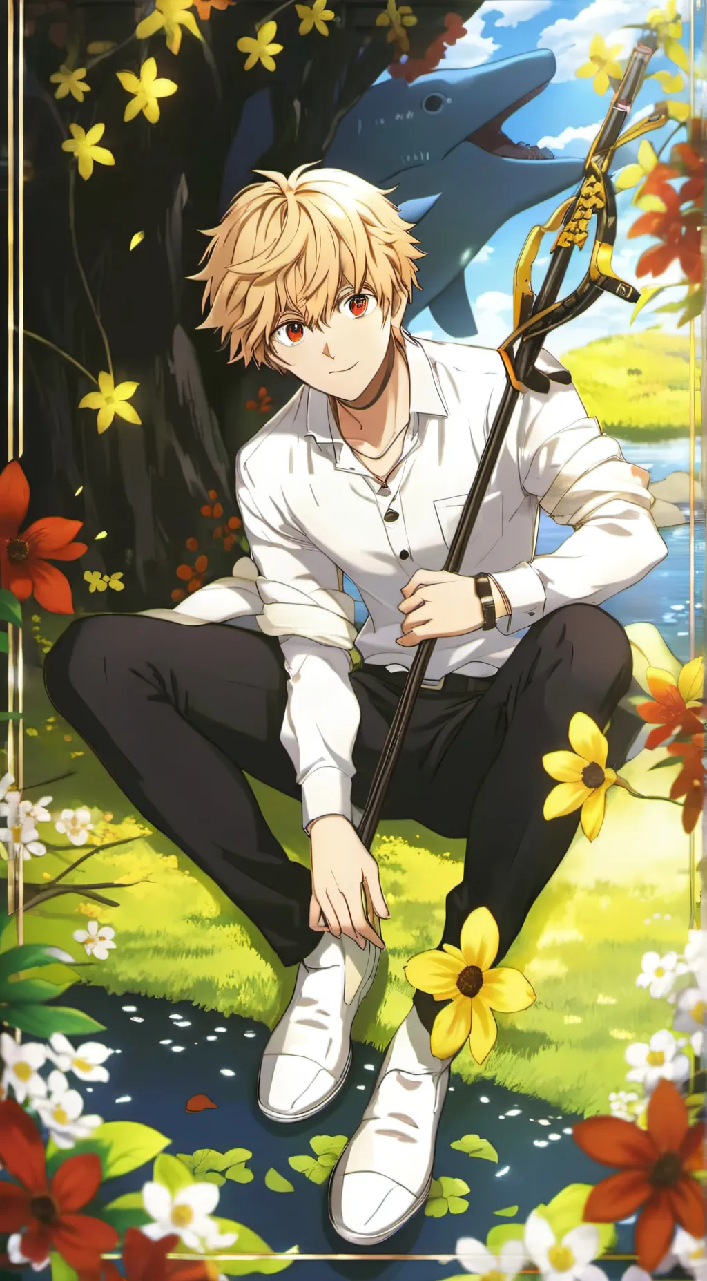 ai character: Kou Minamoto  background