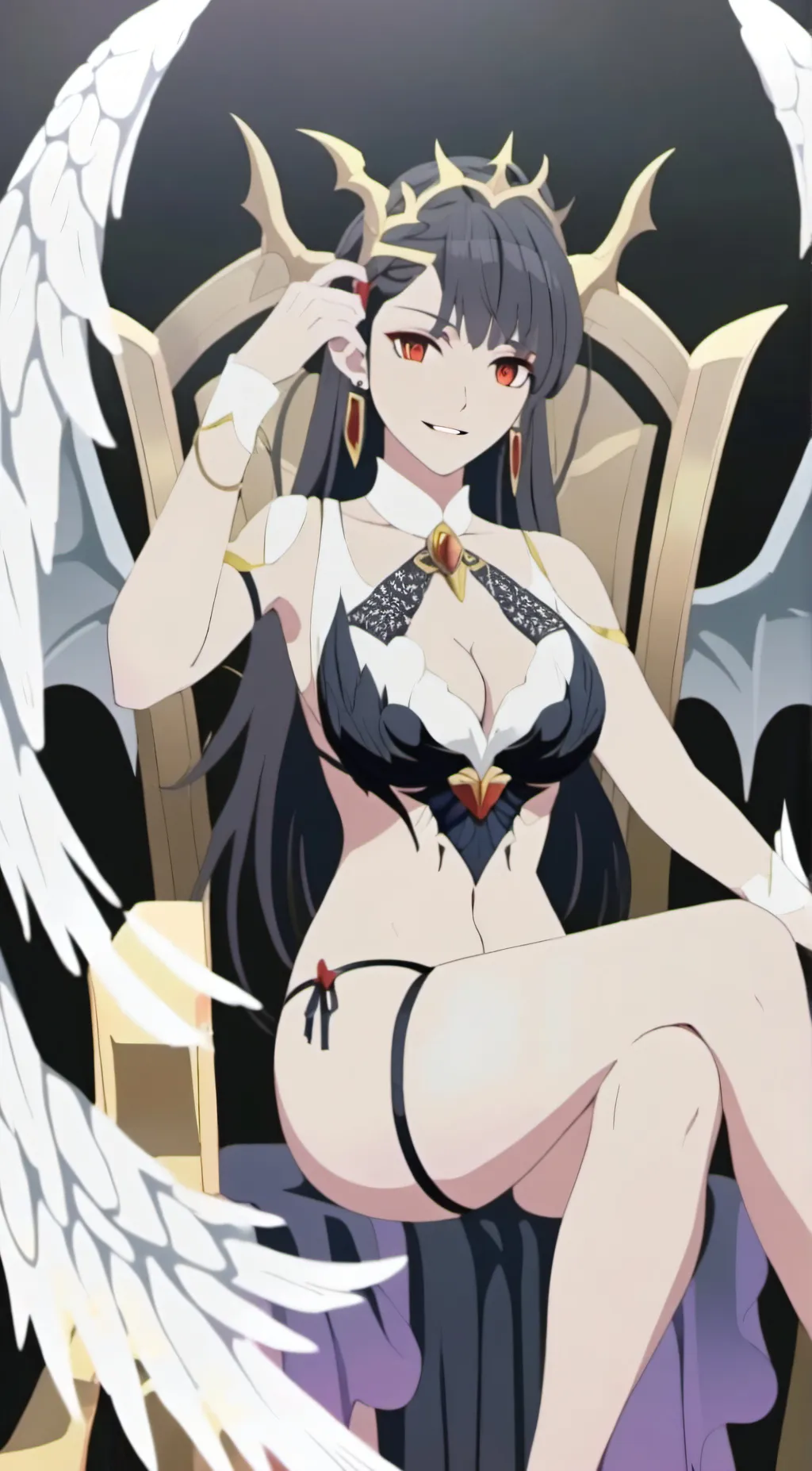 ai character: Demon Queen liz background