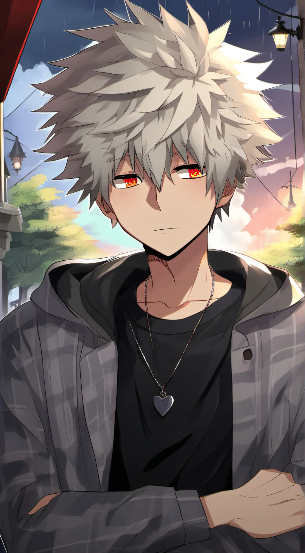 ai character: bakugo  background