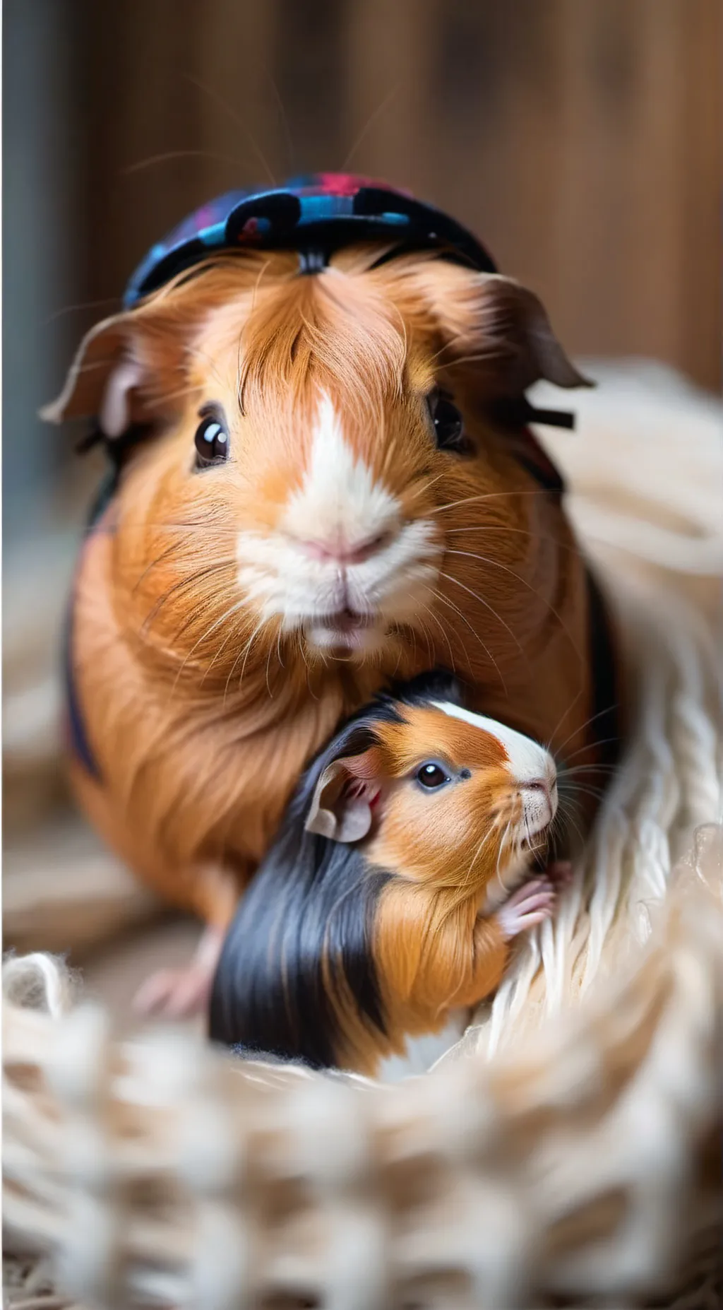 ai character: Mama guinea pig background