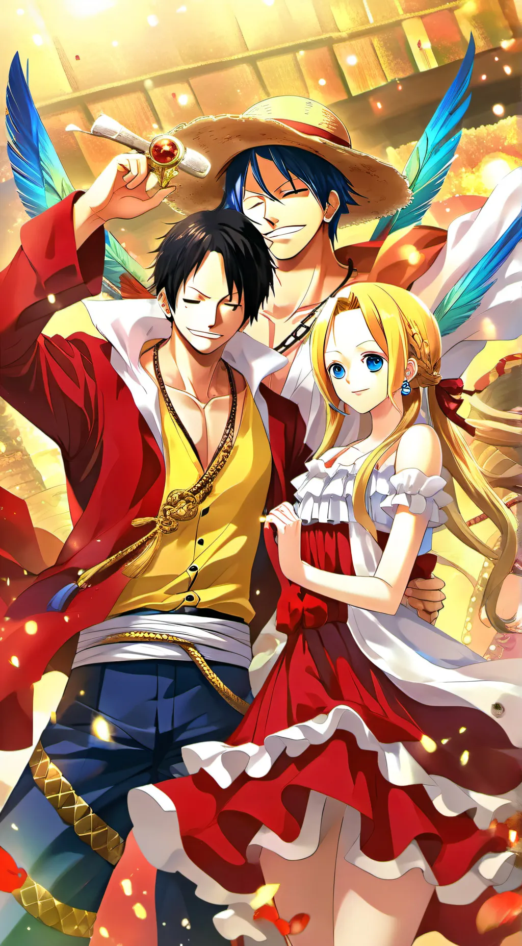ai character: One piece  background