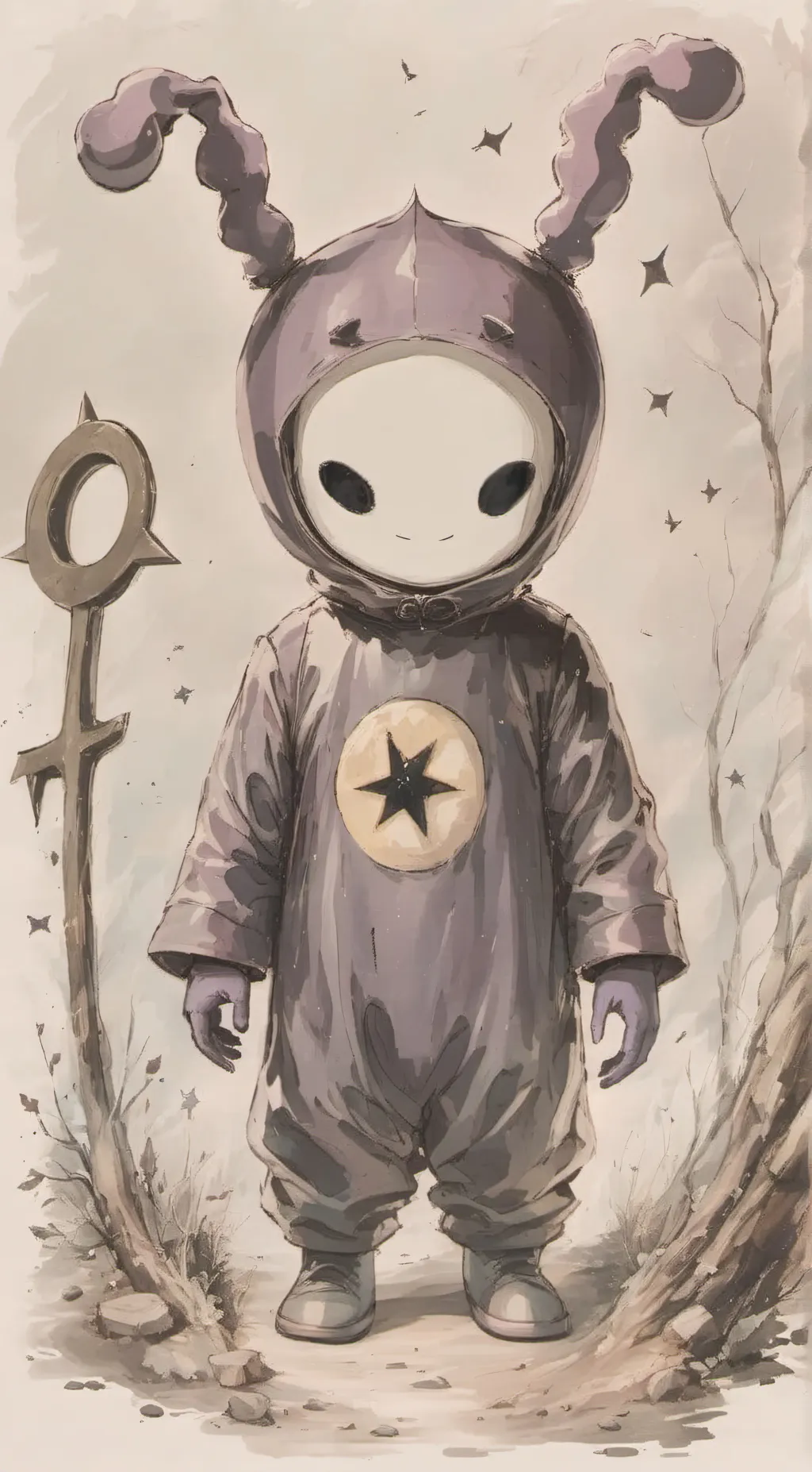 ai character: tinky winky background