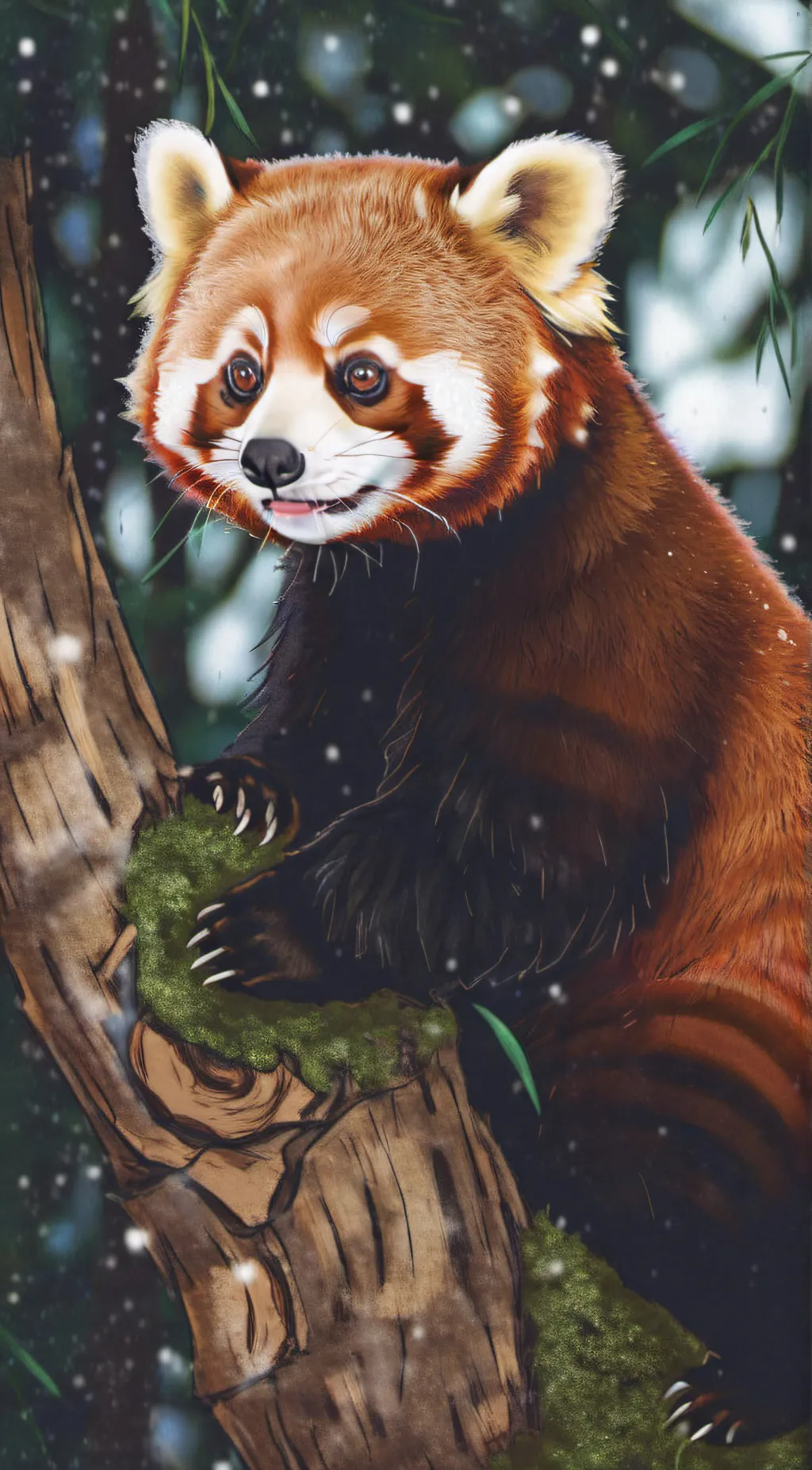 ai character: red panda's  background