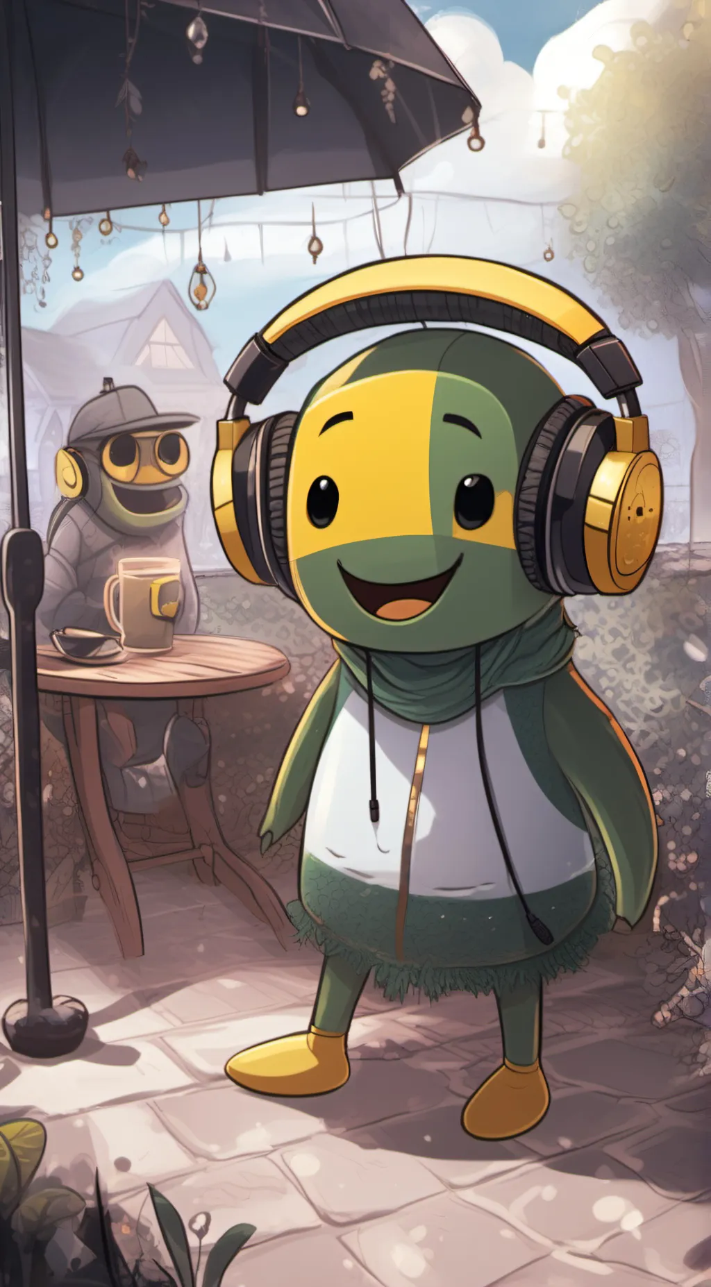 ai character: firelatin background