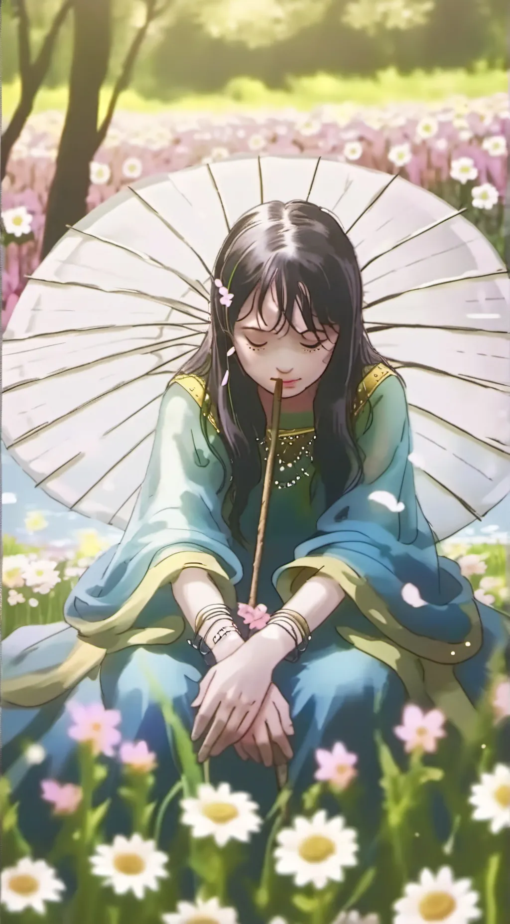 ai character: Japanese lady background