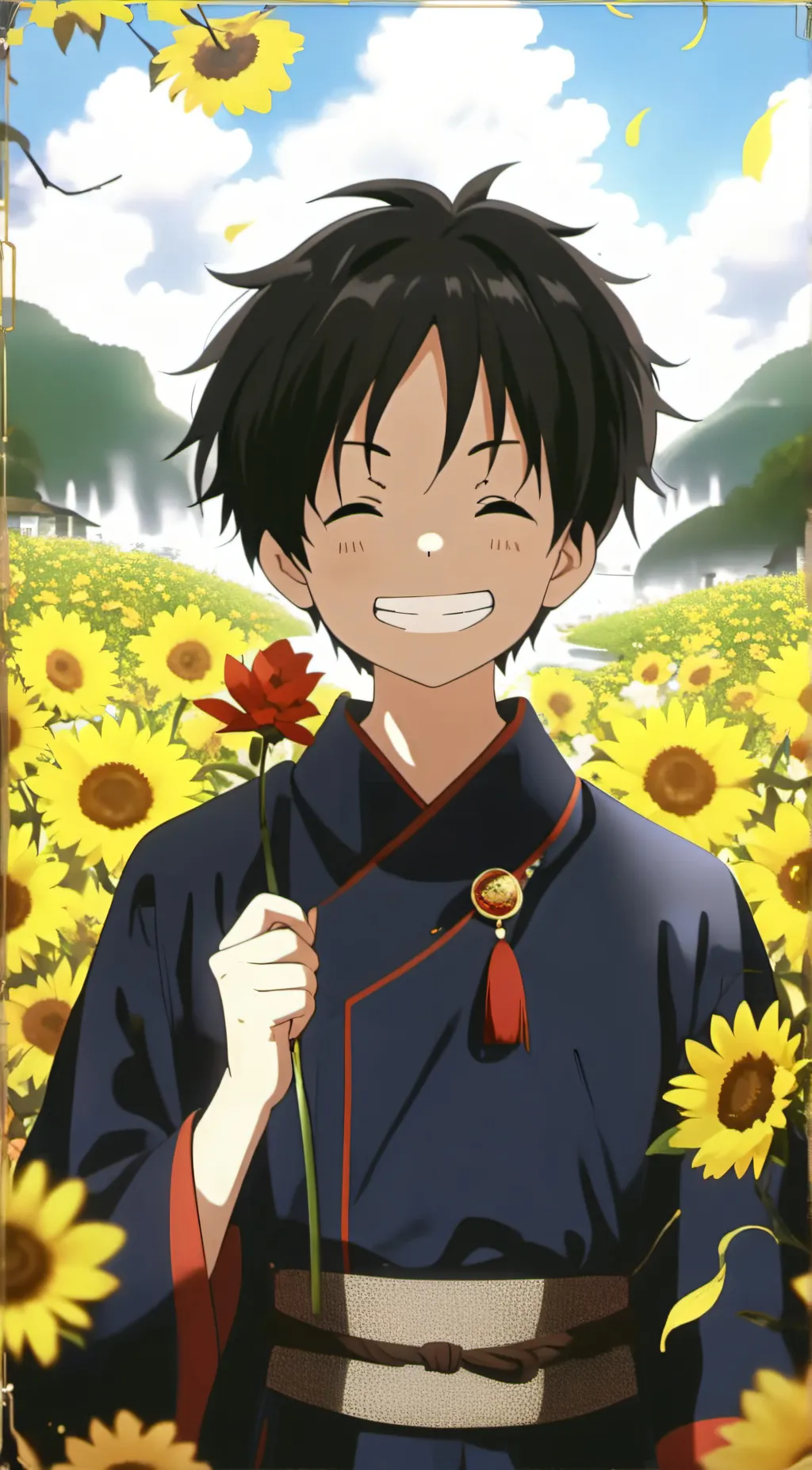 ai character: Luffy background