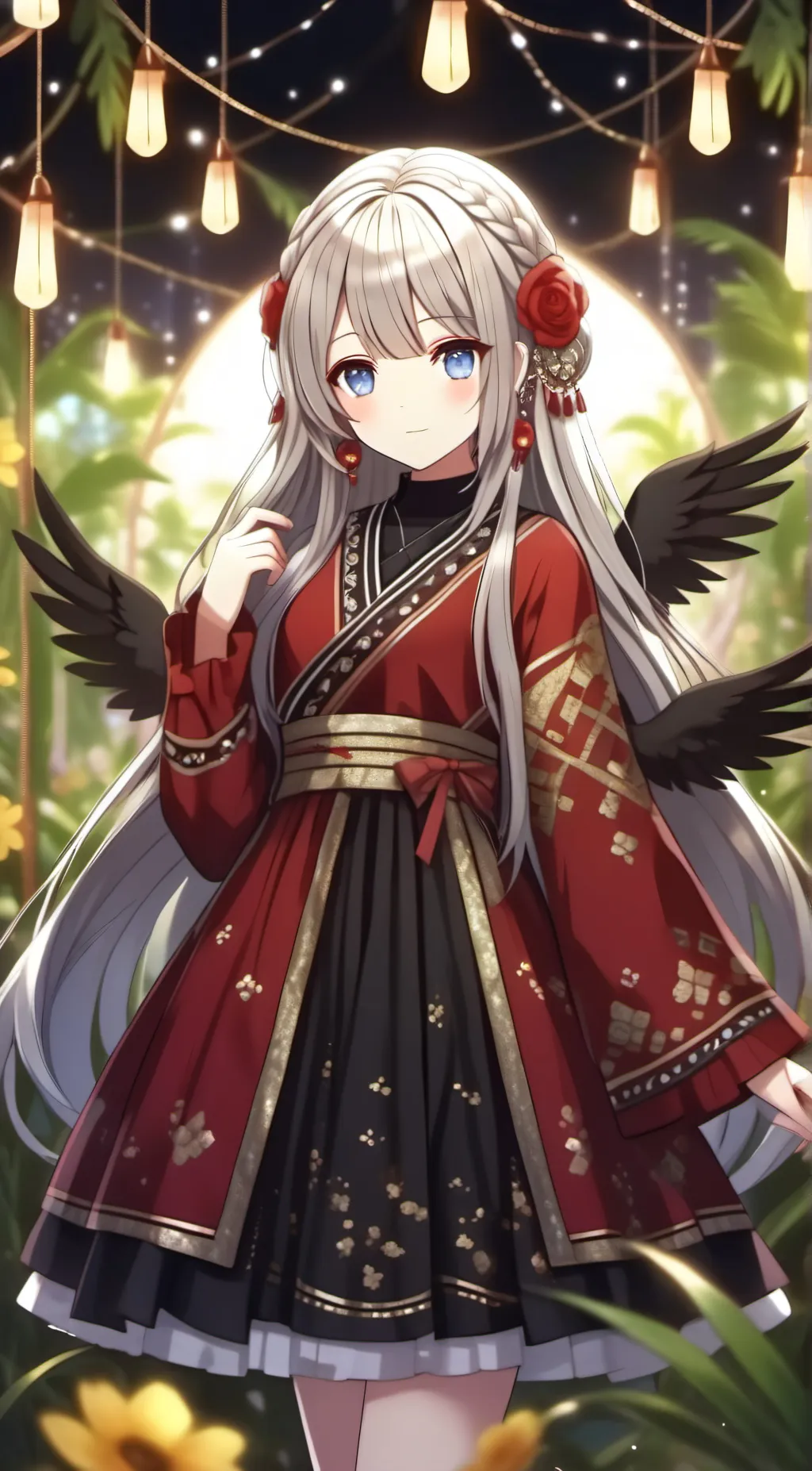 ai character: Violet background