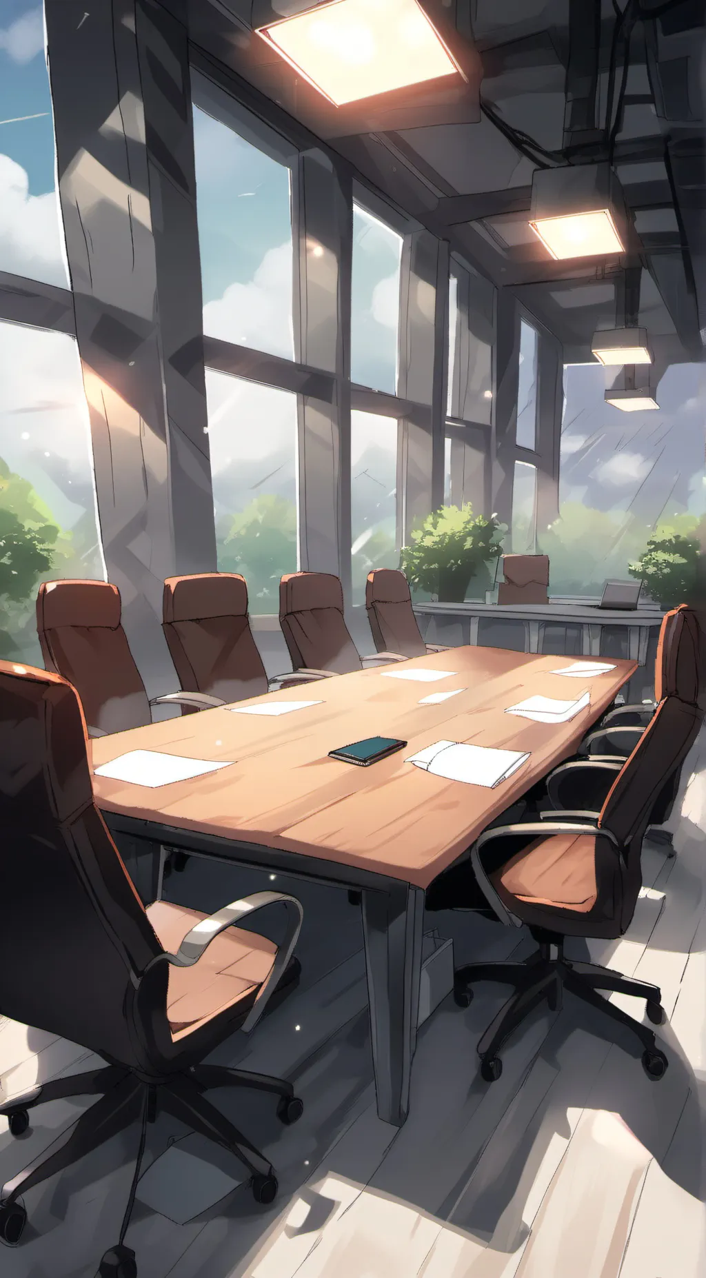 ai character: overlord meeting  background