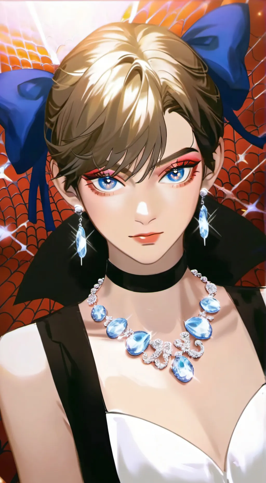 ai character: Spider-Glam background