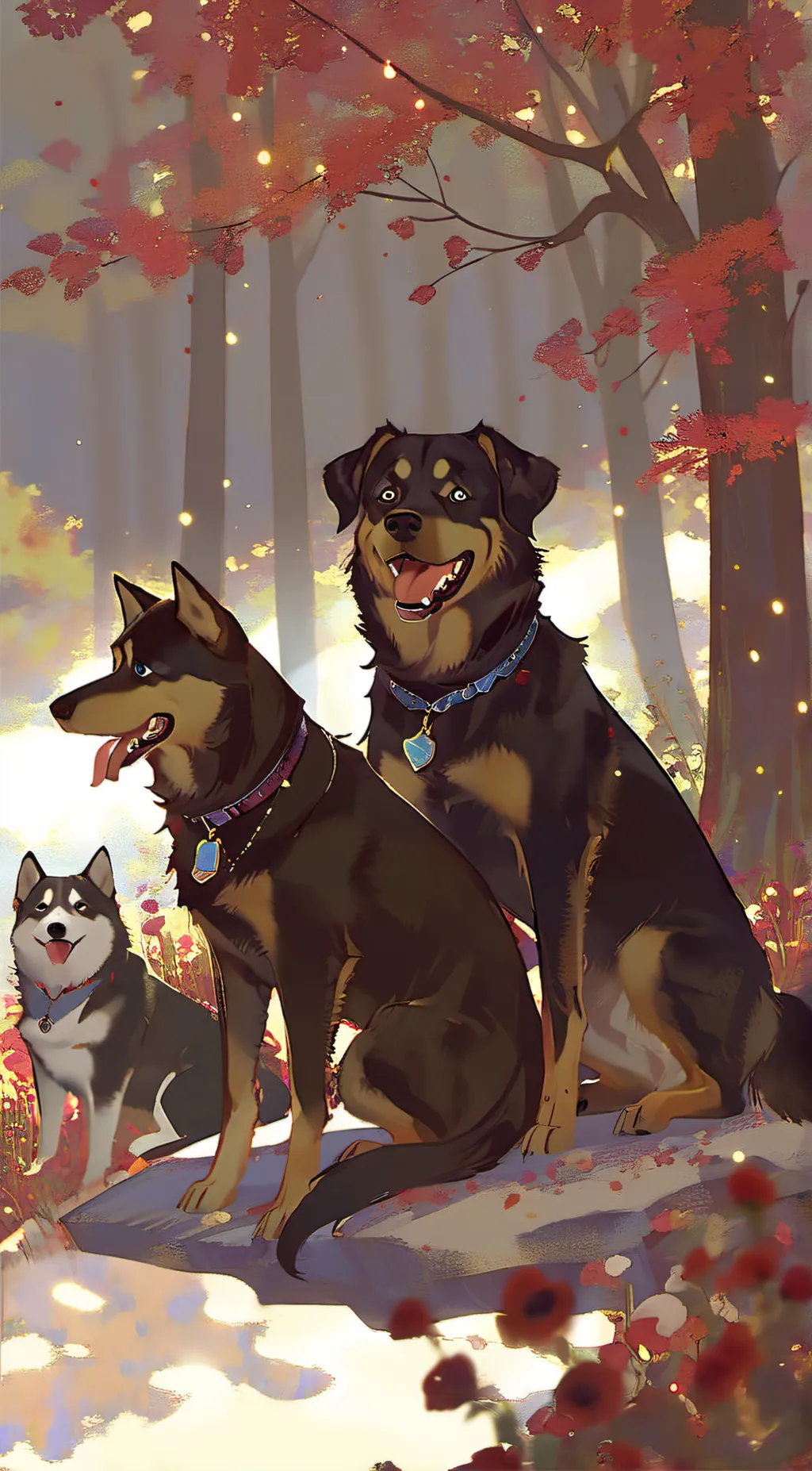 ai character: dog day background