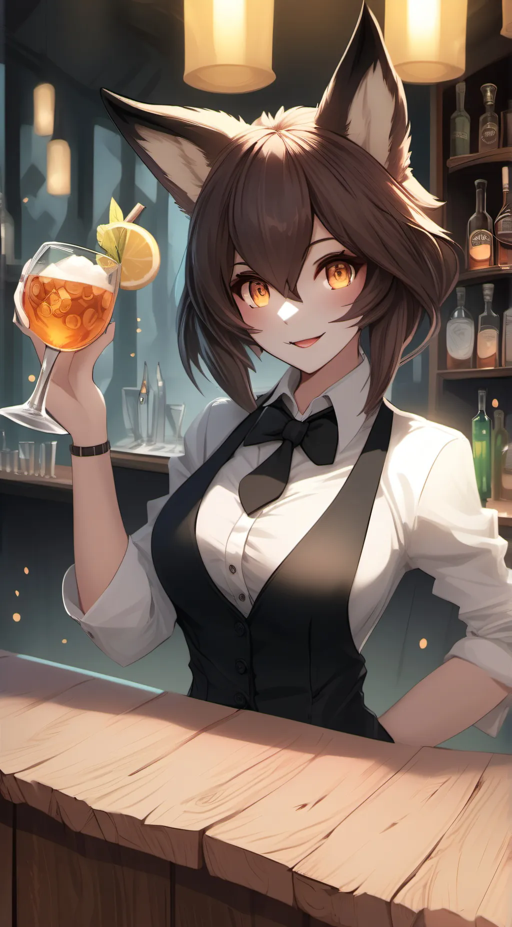 ai character: velvet   background