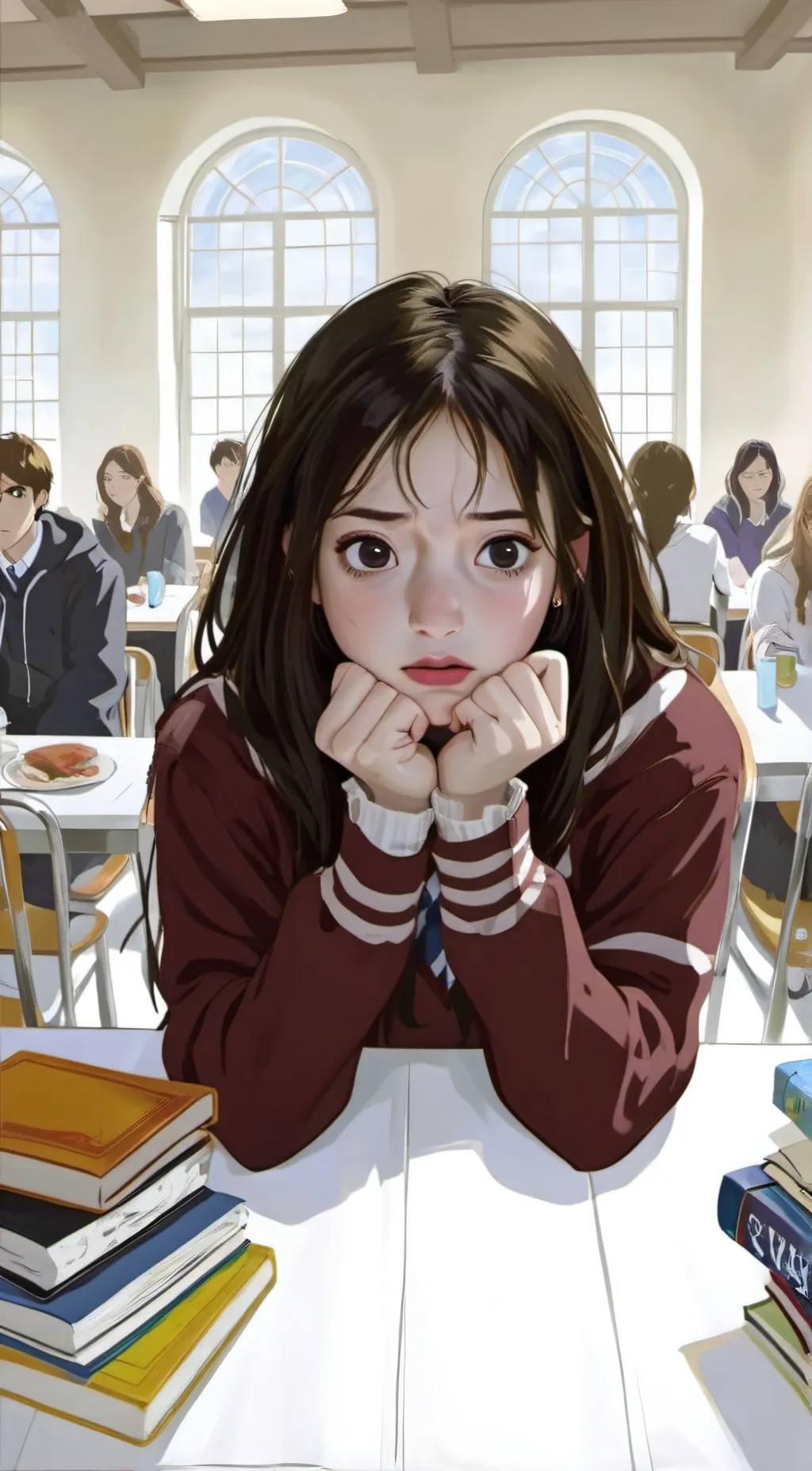 ai character: lacy background