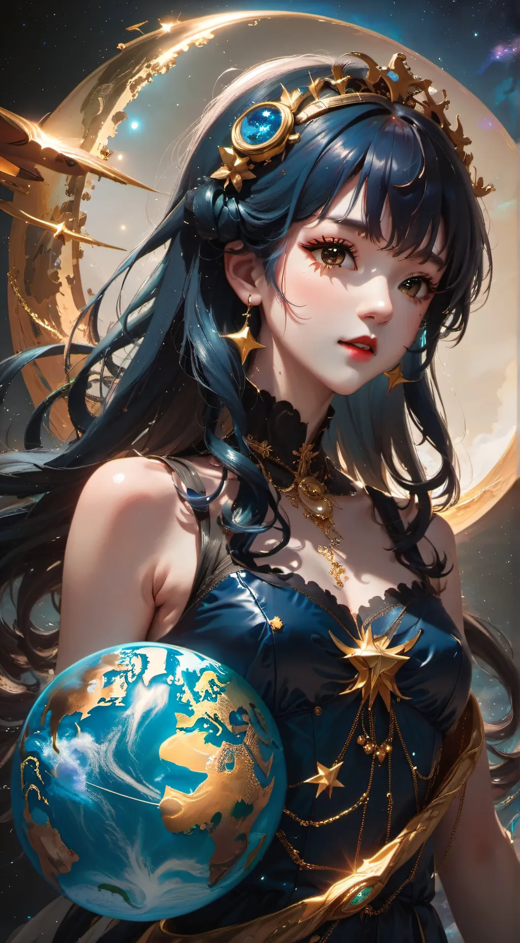 ai character: Goddess of Neptune background