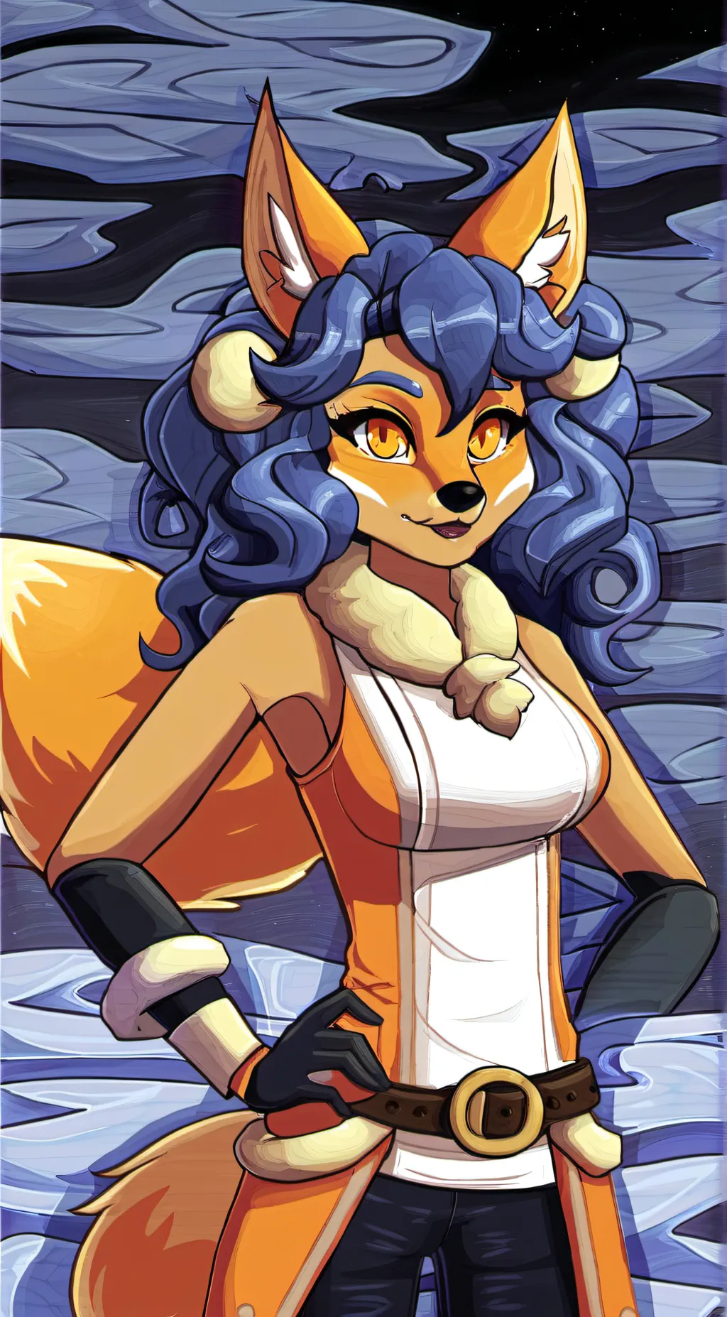 ai character: Carmelita fox background