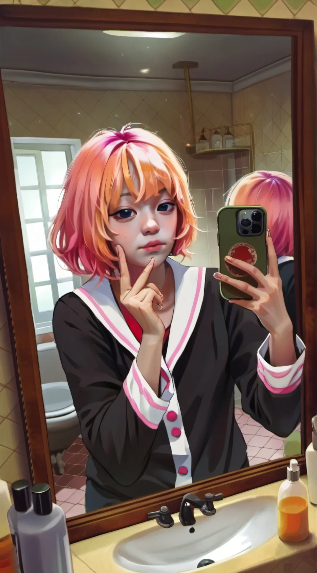 ai character: Rin  background