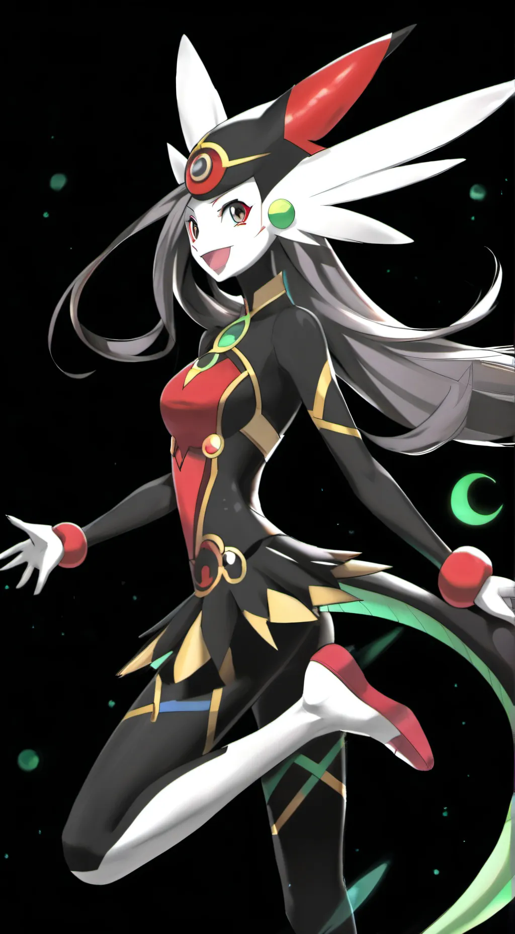 ai character: Shiny Rayquaza background
