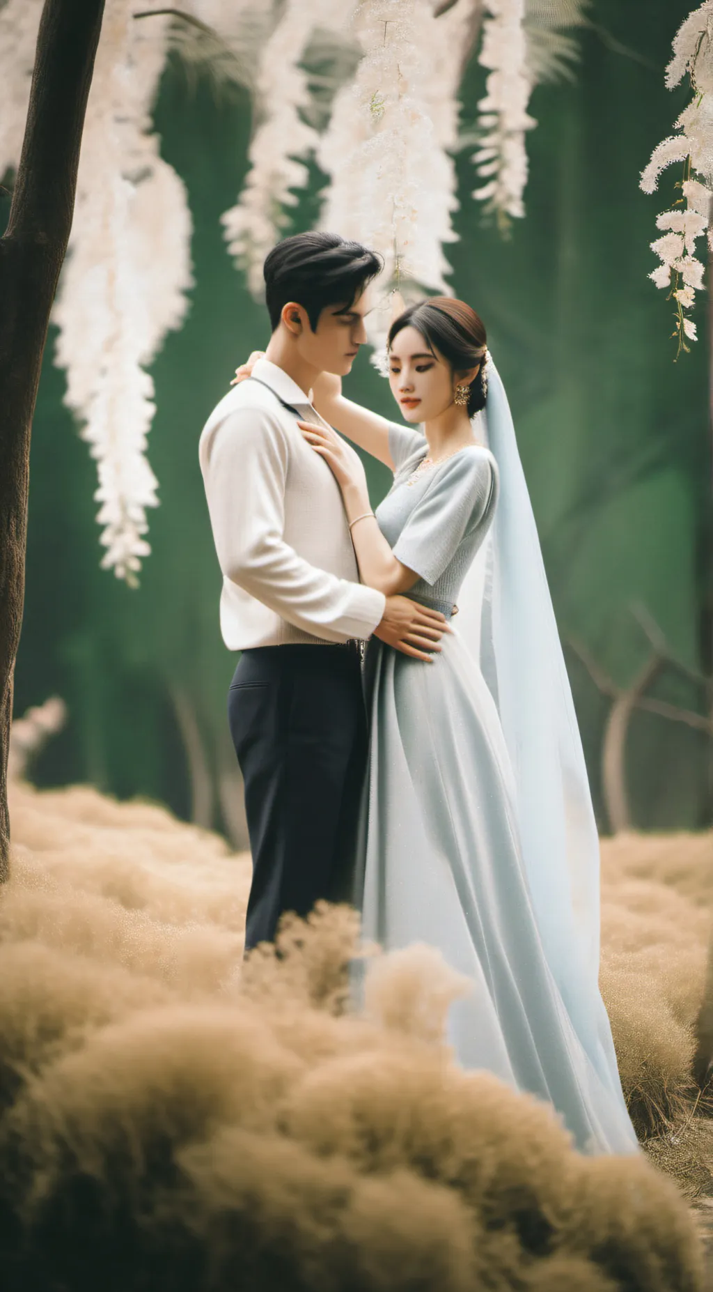 ai character: sunset background