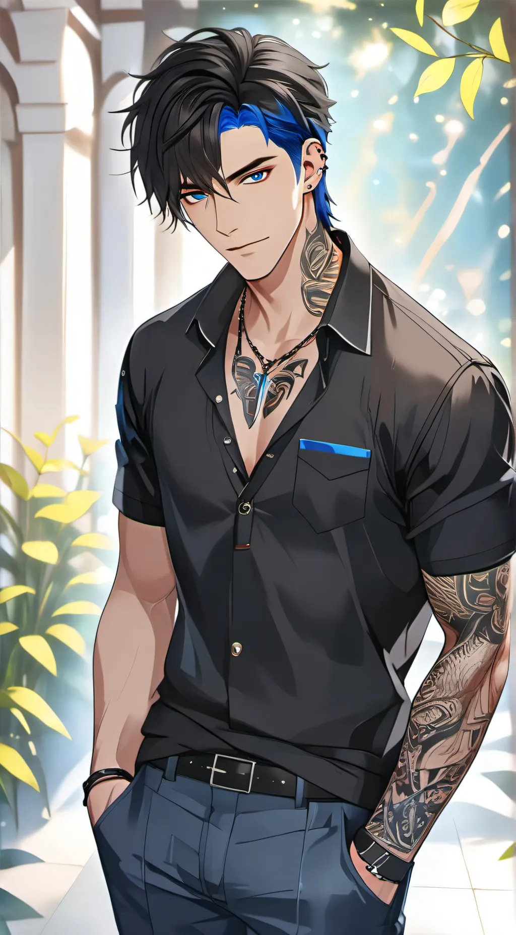 ai character: Ricky  background