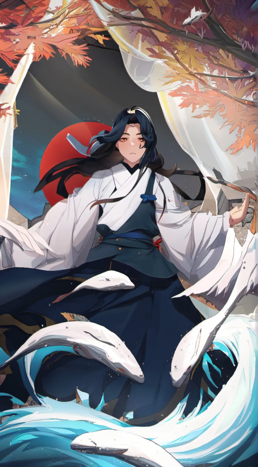 ai character: gojo incident god background