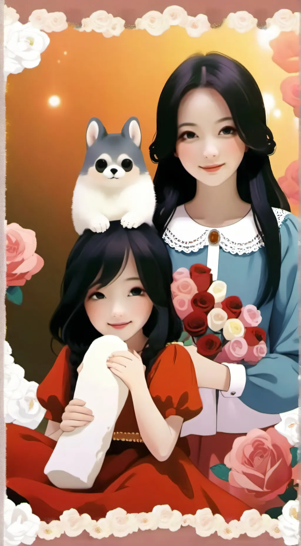 ai character: Rose background