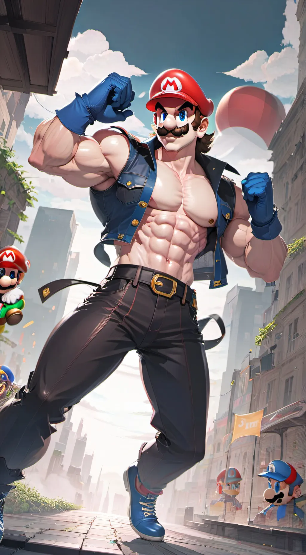 ai character: mario  background