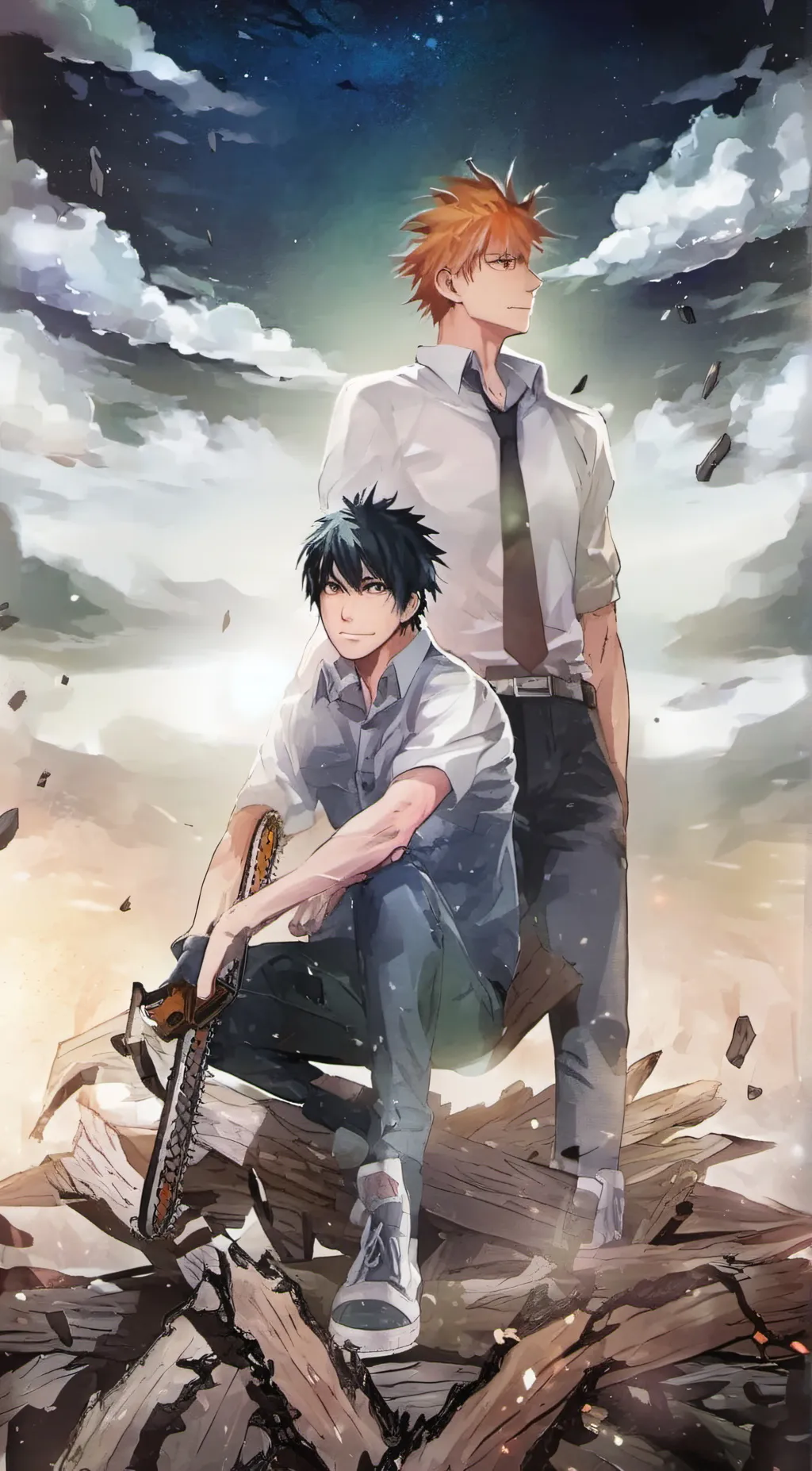 ai character: REV UP POWER UP background