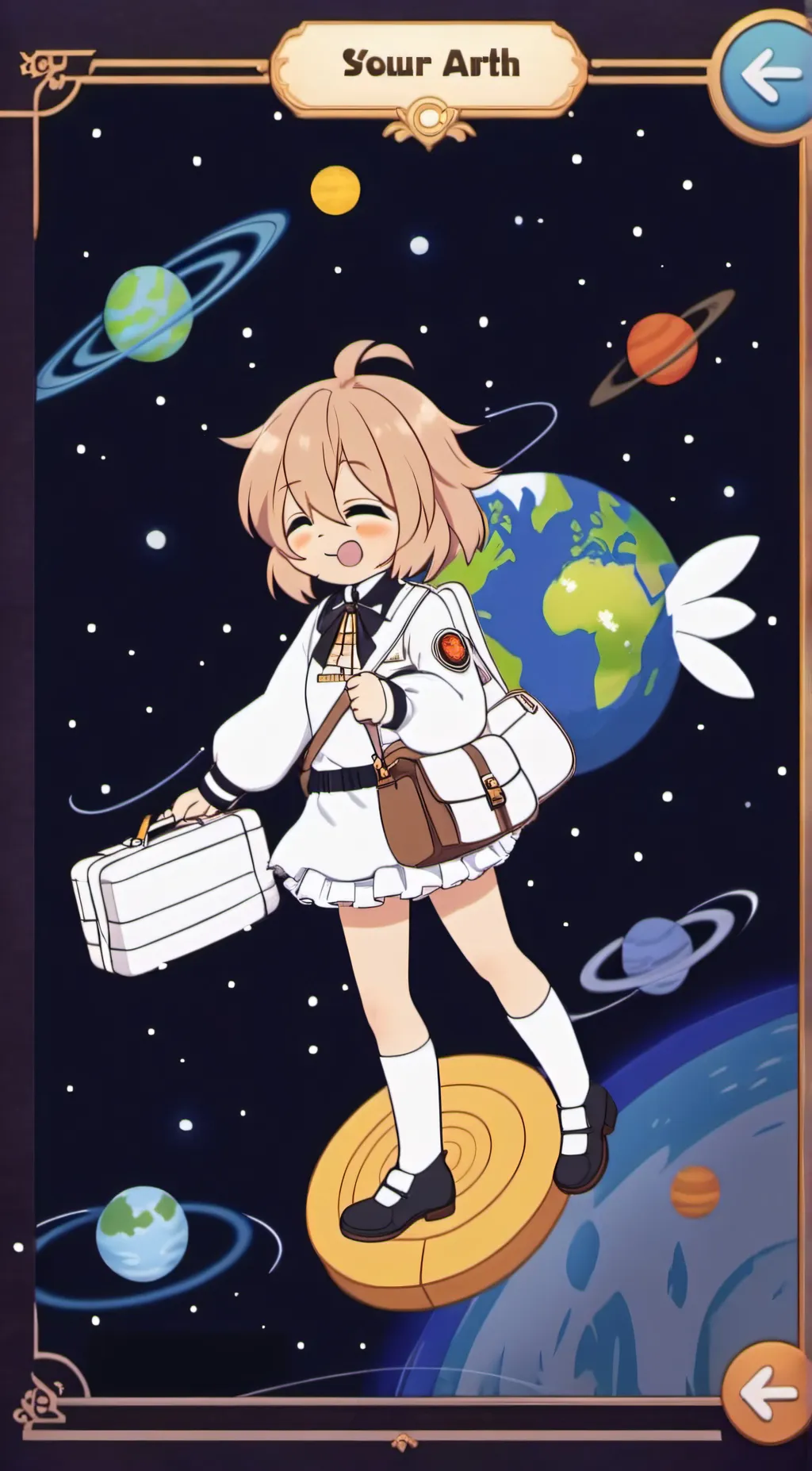 ai character: solar system background