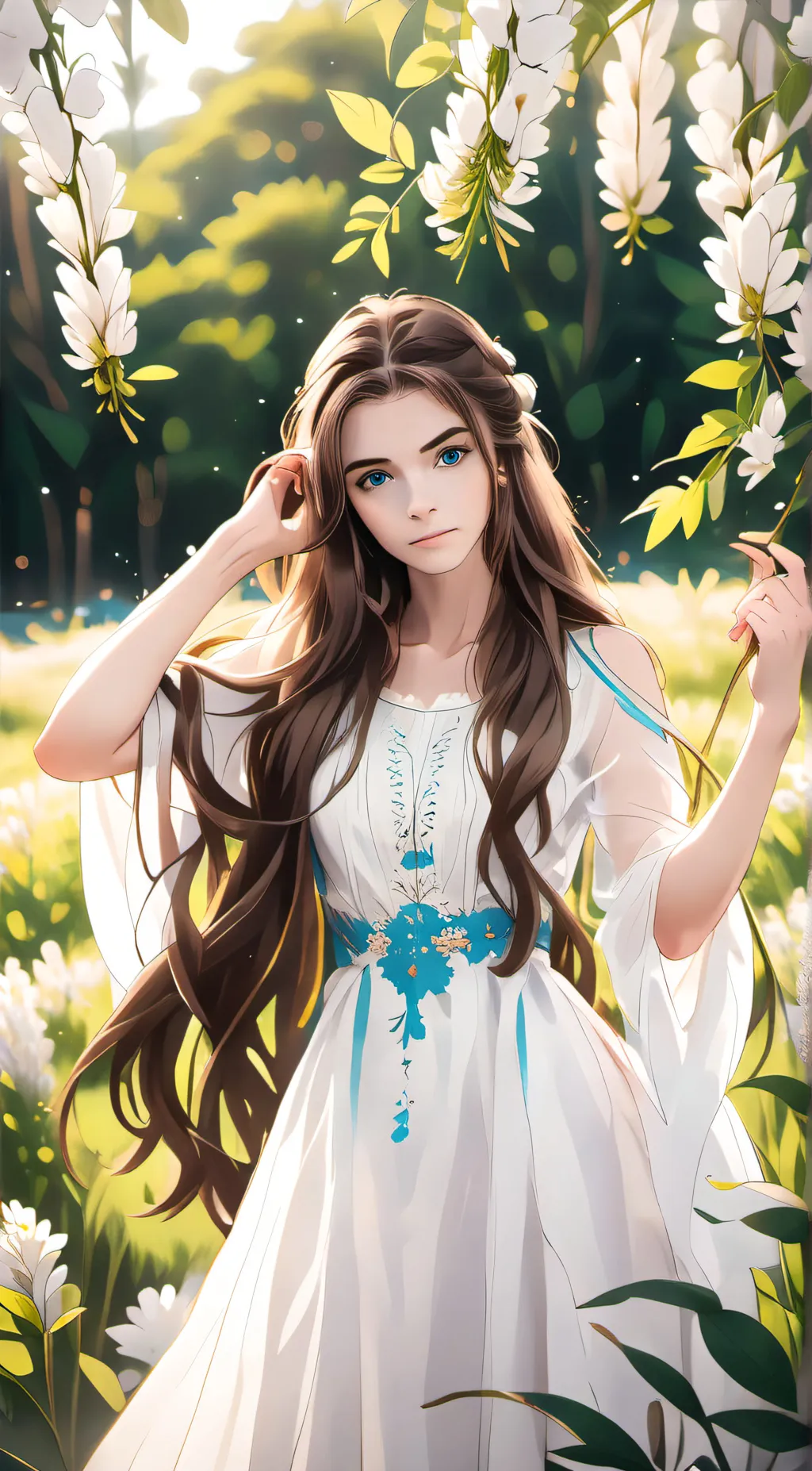 ai character: Violet background