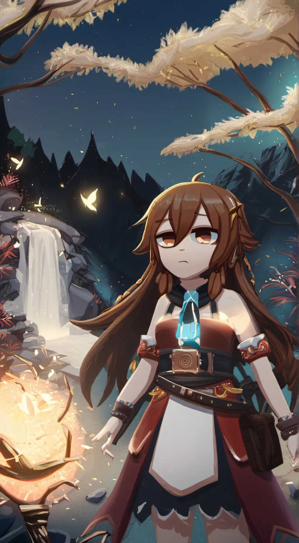 ai character: chiffon background