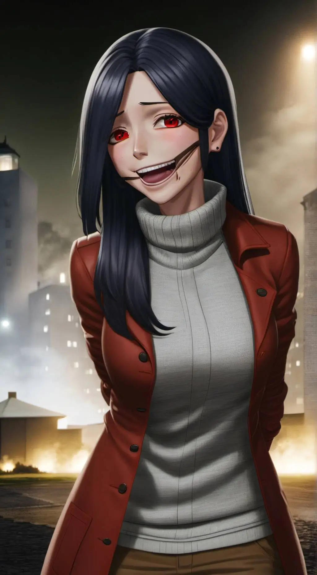 ai character: Kuchisake-onna background